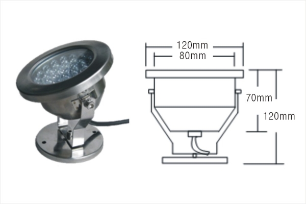 LED120不銹鋼水下燈